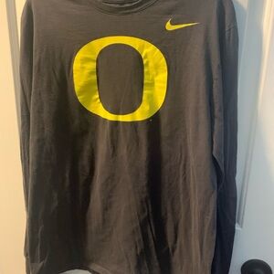 Nike Black Shirt with Yellow 'O' Logo Oregon Ducks